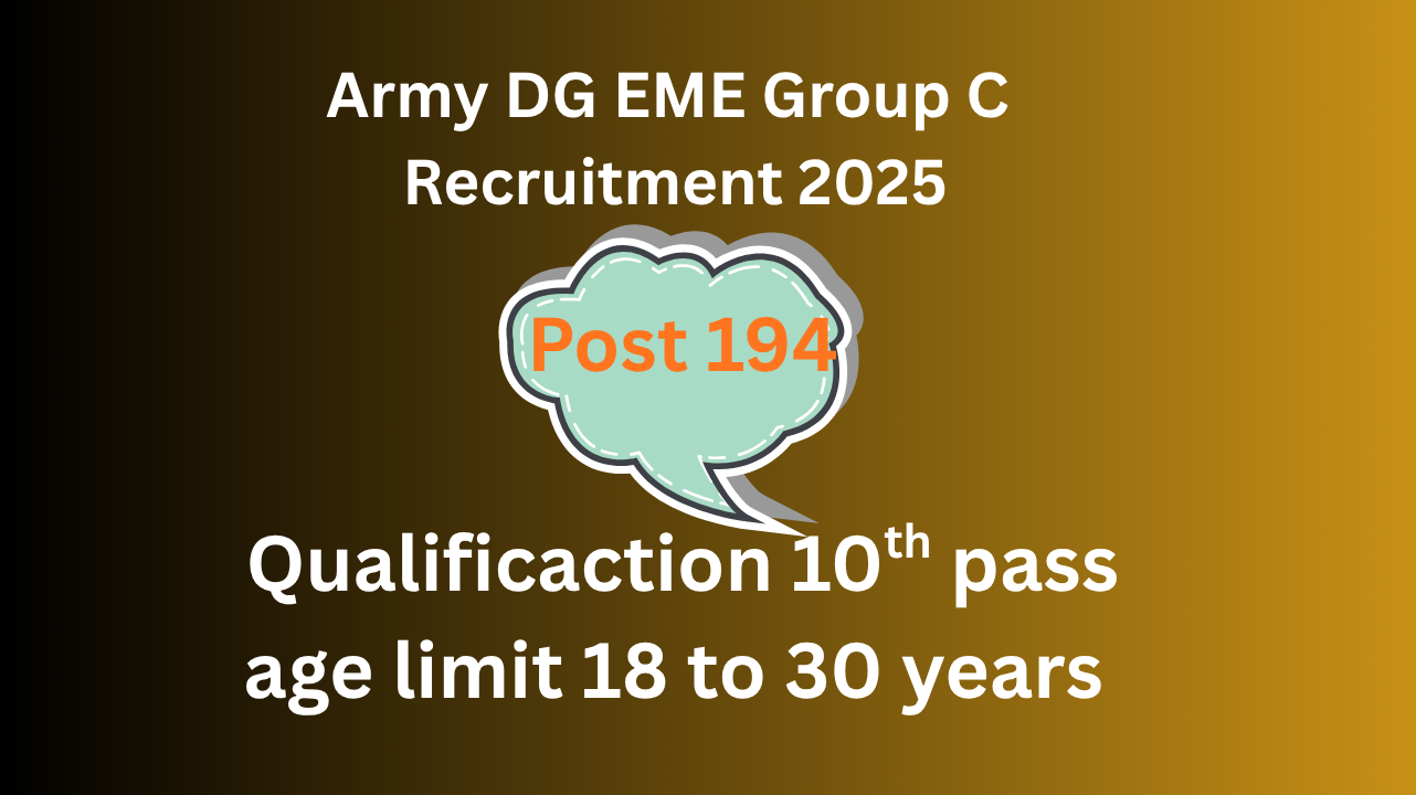ARMY DG EME group C