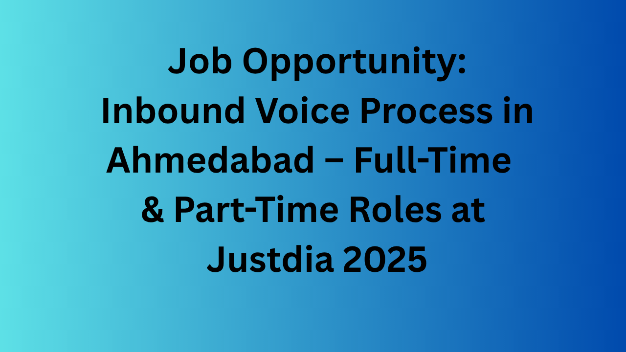 job inbound voice process in Ahmedabad