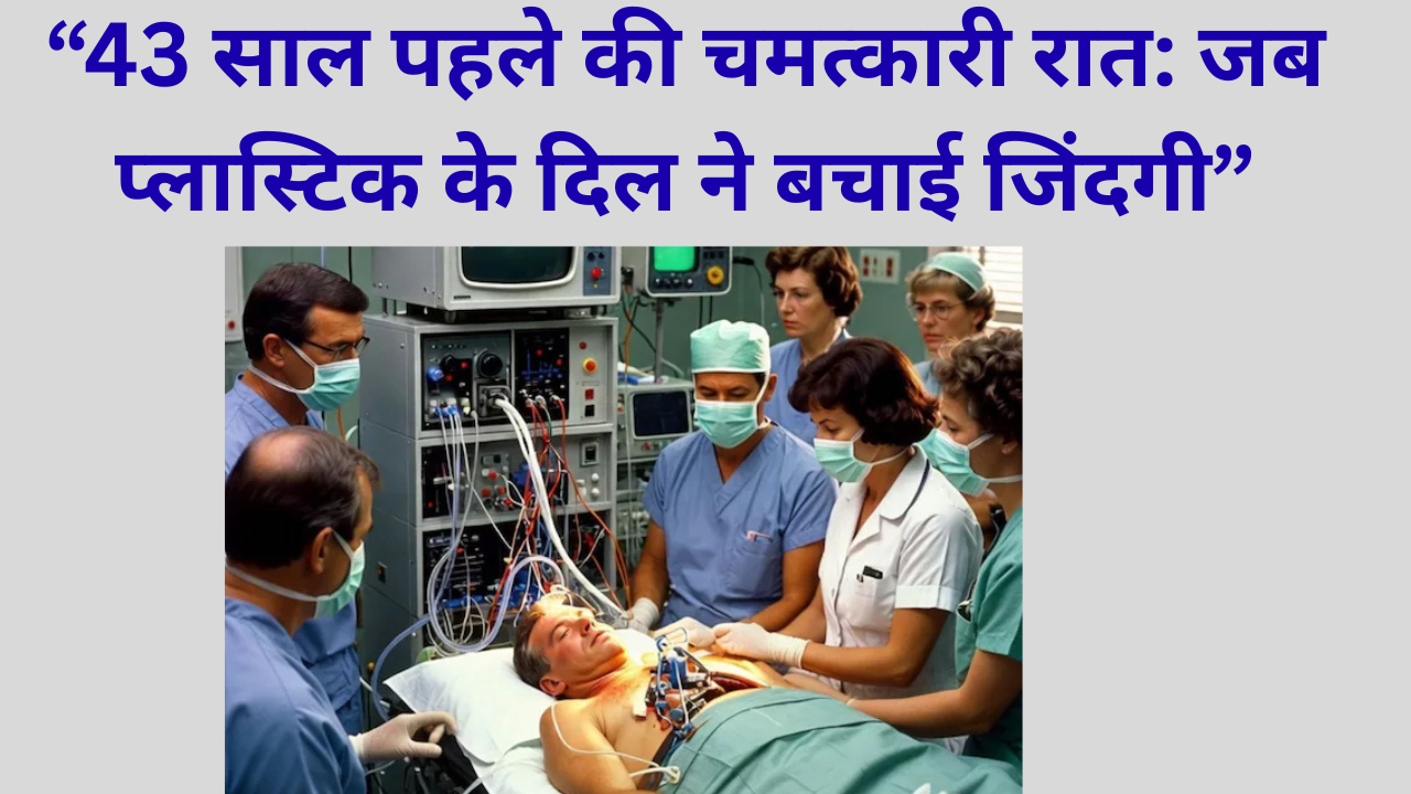 “43 साल पहले की चमत्कारी रात: जब प्लास्टिक के दिल ने बचाई जिंदगी”